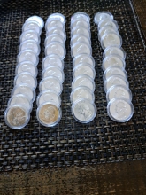 ALL UNCIRCULATED BU 2 ARE NATURAL TONING CAME FROM SEALED BANK ROLL 