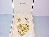 Coro Gold Knot Brooch & Earring Set Vintage Pin Set Demi Parure Original Box Clip Earrings Mother's Day Birthday Costume Jewelry Set. Here is a beautiful Vintage Coro Craft Gold Knot Brooch and Earring Set Demi Parure in Original Box. They are from my