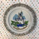 Vintage Walt Disney World Cinderella Castle Plate  - 1980's