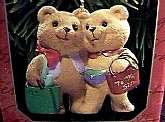 Cute bears shopping. Bag says "To my Sister" * Cute bears shopping * Handcrafted * Artist: Sharon Pike
