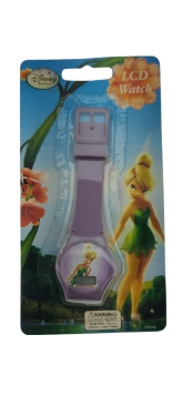 Disney Fairies Tinkerbell Resin Plastic 9" LCD Digital Watch In Package
