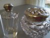 Antique perfume bottle & women dresser Jar