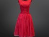 Red Nylon Net Party Dress Sz XS