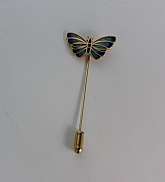 Blue Enamel Butterfly Stick Pin