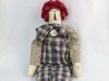 Large Country Rag Doll ~ Raggedy Ann Style Cloth Doll ~ 30'' Tall
