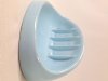 Vintage Blue Ceramic Wall Mounted Soap Dish