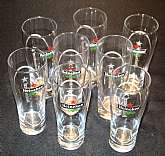 Up for sale are these Heineken .25L Set Of Eight Beer Pilsner Glasses in excellent condition with no chips or cracks. They measure approx. 6 1/2"T by 2 1/2"W.  Shipping Excludes: Alaska/Hawaii, US Protectorates, APO/FPO, PO BoxShipping Provid
