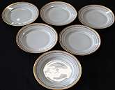 Up for sale are these Altrohlau Pattern 5544 Set Of Six Lunch Plates in gently used condition with no chips or cracks.  Some gold wear. They measure approx. 8 5/8"W. Shipping Excludes: Alaska/Hawaii, US Protectorates, APO/FPO, PO BoxShipping Provi