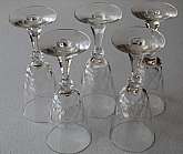 Up for sale are these Cambridge Ardsley Set Of Five Claret Wine Glasses in great condition with no chips or cracks. They measure approx. 6 inches tall.  Great Crystal Ting. Shipping Excludes: Alaska/Hawaii, US Protectorates, APO/FPO, PO BoxShipping Pro