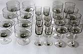 Up for sale is this Toscany Roberta Gray Bohemia Crystal  24 Piece Stemware Set in excellent condition with no chips or cracks. Included are Eight Cordial Glasses that measure approx. 4 5/8" Tall, Eight Wine Glasses that measure approx. 5 5/8" T
