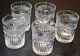 Up for sale are these Libbey Glass Radiant Set Of Five Rocks Glasses in great condition with no chips or cracks. They measure approx. 4 1/8"T by 3 1/2"W. Shipping Excludes: Alaska/Hawaii, US Protectorates, APO/FPO, PO BOXShipping Provided to