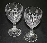 Up for sale are these Mikasa Park Ridge Set Of Two Water Goblets in excellent condition with no chips or cracks. The water goblets measure approx. 6 3/4"T by 3 1/4"W.Shipping Excludes: Alaska/Hawaii, US Protectorates, APO/FPO, PO BoxShipping