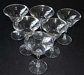 Up for sale are these Tiffin Riviera Set Of Six Champagne Glasses in excellent condition with no chips or cracks. They measure approx. 5 3/4""T by 4 1/8"W. Shipping Excludes: Alaska/Hawaii, US Protectorates, APO/FPO, PO BoxShipping Provi