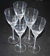 Up for sale are these Mikasa Classic Flair Frosted Set Of Five Water Goblets in excellent condition with no chips or cracks. They measure approx. 9 3/8"T by 3 3/8"W. Circa 1985-1987.Shipping Excludes: Alaska/Hawaii, US Protectorates, APO/FPO,