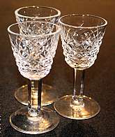 Up for sale are these Waterford Alana Set of Three Cordial Glasses in excellent condition with no chips or cracks. They measure approx. 3 1/2"T by 1 5/8"W.Shipping Excludes: Alaska/Hawaii, US Protectorates, APO/FPO, PO BoxShipping Provided to