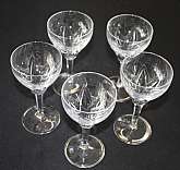 Up for sale are these rare hard to find Royal Leerdam Lyra Set of Five Wine Glasses in excellent condition with no chips or cracks. They measure approx. 5 7/8"T by 3"W. From the Netherlands. Nice Crystal Ting. Please see my other sales for more