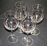 Up for sale are these Pier 1 Color Polka Dot Confetti Set Of Four Large Glasses in excellent condition with no chips or cracks. These measure approx. 10 1/8"T by 3"W. Shipping Excludes: Alaska/Hawaii, US Protectorates, APO/FPO, PO BoxShipping