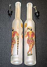 Up for sale is this Gregory Gorham Set Of Two Joker Liquor Bottles in great condition with no chips or cracks. They measure approx. 13 3/4 inches tall. The stoppers are included.Shipping Excludes: Alaska/Hawaii, US Protectorates, APO/FPO, PO BoxShippin