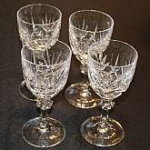 Up for sale are these Gorham Crown Point Set Of Four Wine Glasses in great condition with no chips or cracks. They measure approx. 6"T by 2 3/4"W. Shipping Excludes: Alaska/Hawaii, US Protectorates, APO/FPO, PO BoxShipping Provided to the Uni