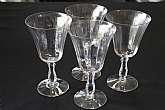 Up for sale are these Beautiful Fostoria Silver Flutes Set of Four Water Goblets in excellent condition with no chips or cracks. The Water Goblets Glasses measure approx. 6 1/2"T by 3 3/3"W. Gorgeous Vintage Stemware.Shipping Excludes: Alaska/