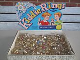 Vintage Dime Store Kiddie Rings Imitation Jewelry by SPESCO 1970's Mixed Lot of 125 Rings Faux Pearls Gold Tone Tin Metal Rhinestones Gumball 