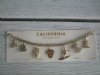 Vintage California Charm Bracelet Souvenir Gold Tone Costume Jewelry 1950's NOS 