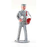 This is a very nice Barclay lead figure from the 1950s depicting a Train Conductor Carrying BagThis lead figure is in good condition with some of the paint worn off with age. No breaks or cracks. Please see the photographs as this will be the exact figu