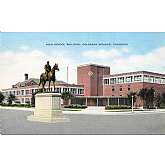 Vintage Postcard High School Building, Colorado Springs, Colorado 9165NFeatures:	• Linen 1930-1950Size: 3.5" x 5.5"Condition: Pre-Owned GoodCondition is consistent with an old or antique paper postcard. It may have cor
