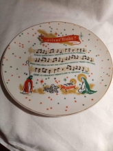 Vintage "Hark! the Herald Angels Sing" 7 1/8" Dessert Collector Christmas Plate 