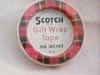 Vintage Tiny Metal Roll/Scotch Christmas Tape, 