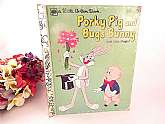 Little Golden Book - Picture Story Book for Children. Porky Pig and Bugs Bunny Just Like Magic. Features Warner Brothers Cartoon Characters. Vintage 1976.