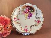 Bavarian transferware pottery bowl dated 1904-1927, from Bavaria, Germany. Antique decorative collectible. 
