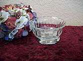 Beautiful Art Deco clear glass style serving bowl, vintage 1960s tableware