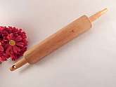 Heavy-duty vintage 1960s wooden rolling pin, a one-pound roller for cooking, baking, dough, pastry, and crafts.