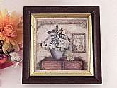 Winterle Olson original watercolor print with wooden frame, vintage1990s.