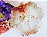 Prussia, Germany transferware and painted plate from the Beyer and Bock porcelain house, made in the town of Rudolstadt-Volkstedt between 1905 and 1918.
At 100+ years old, in pristine condition, it is a wonderful piece of historic art.
