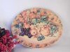 Platter Tray Daher Decorated Ware Oval Metal  Fruit Floral Lithograph Vintage 1960s Made in England 
