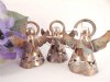 Angel Christmas Tree Ornaments Three Brass Angel Figurines Vintage 1960s Made in Hong Kong