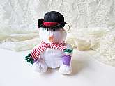 Snowman Plush Doll Vintage Christmas Toy Stocking Stuffer Holiday Home Decor Ornament Soft Stuffed Toy Whitmans Christmas Collectible Doll Toy Decor