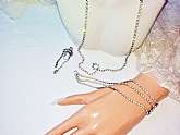 Clear White Crystal Rhinestones Necklace Bracelet Earrings Set Vintage Parure Wedding Bridal Costume Jewelry Set