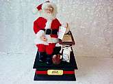 Vintage Santa Doll Musical Christmas Decoration Battery Operated Mint Cond Plays Several Christmas Songs Santas List Holiday Home Decor Music Box Dear Santa