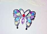 Multi Color Crystal Rhinestone Butterfly Brooch New Vintage Colorful Pin Purple Marquis Red Green Blue White Rhinestones Figural Figure Insect Pin Brooch. This is a beautiful colorful sparkly rhinestone and marquis brooch. New never worn, it is a piece fr
