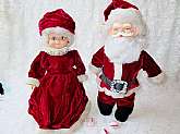 Santa & Mrs Claus Art Dolls Vintage OOAK Collectible Handmade Christmas Holiday Home Decor 13 inch Dolls Set Pair Christmas Ornament Decoration Display. These are a couple of dolls from my Grandmother's estate collection that she made years ago. She w