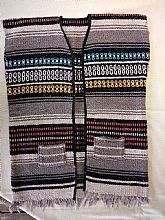 Mexican blanket poncho vest, circa 1965, purchased in Mexico.