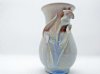 Art Deco Porcelain Vase Flower Accent, Grey and Blue, Vintage