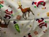Cute "Tis The Season" Cotton Christmas Fabric Santa, Christmas Trees, Presents, Reindeer, Stars