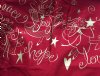 Daisy Kingdom Red Gold Christmas Fabric "Joy Peace Love Border