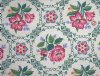 Vintage Barkcloth Fabric Rose Vignettes Rose Floral Fabric By The Yard