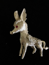 Silvertone Democratic Party mascot brooch