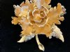 Signed Warner NY rose brooch